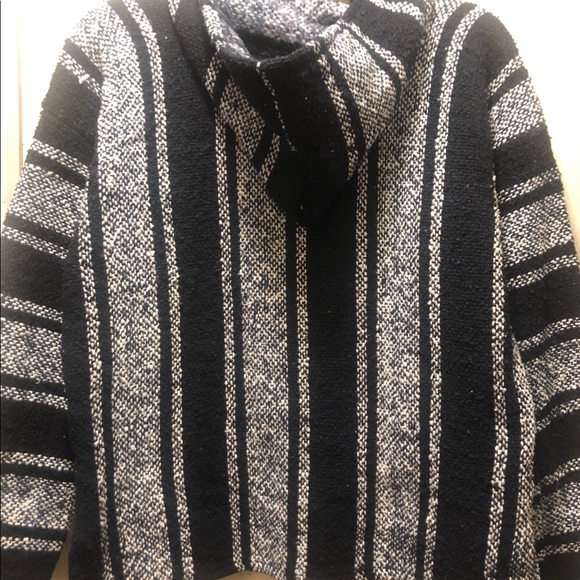 Black Baja Poncho - Picture 2 of 2